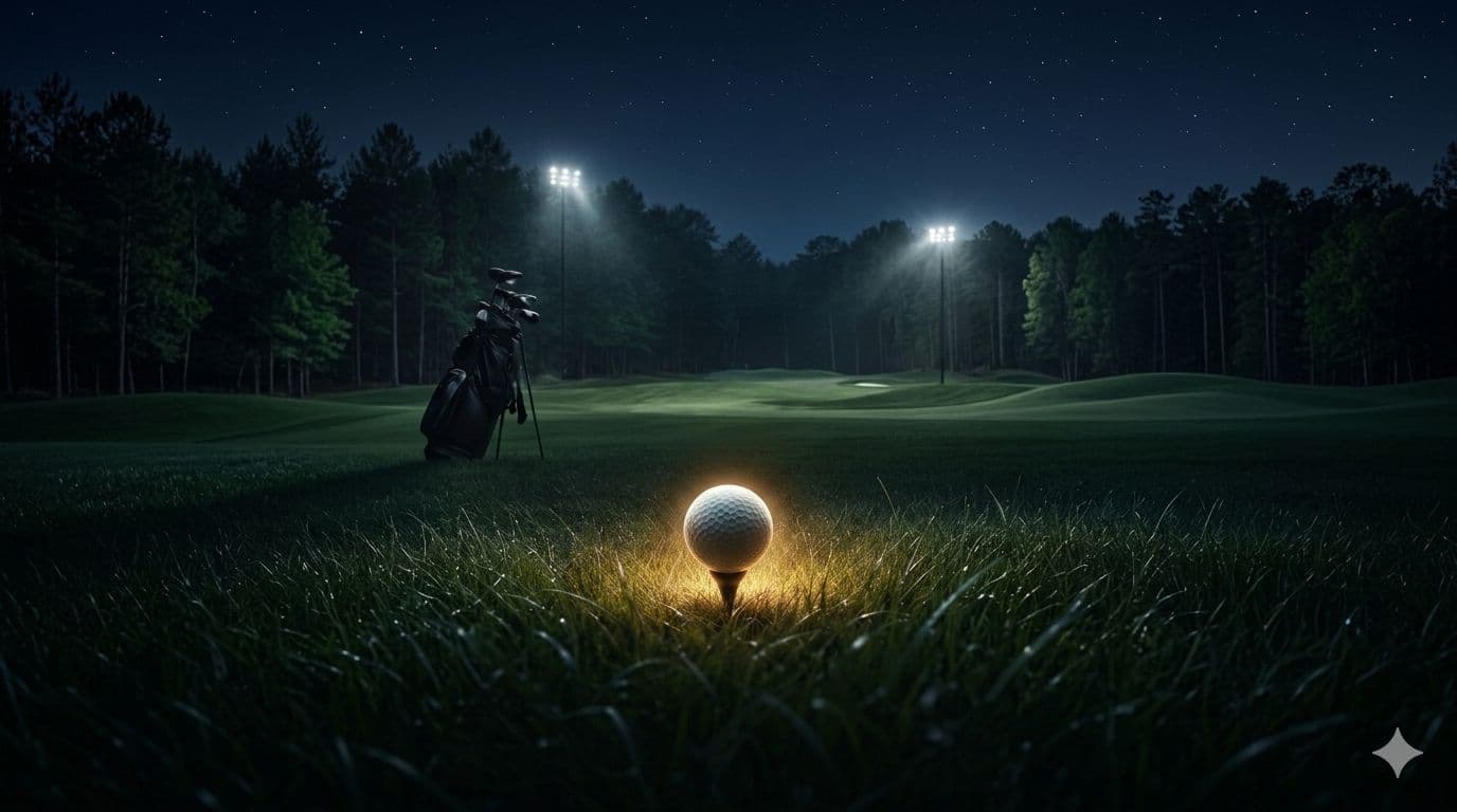 Golf course at dusk — Tuesday Night Golf social league app
